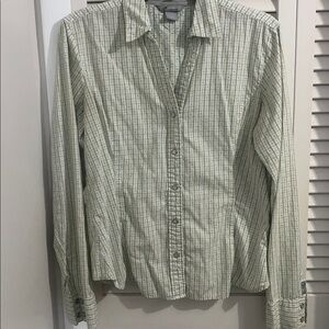 Cloudveil Women’s LARGE Long Sleeve Snap Up Patterned Shirt 100% Cotton